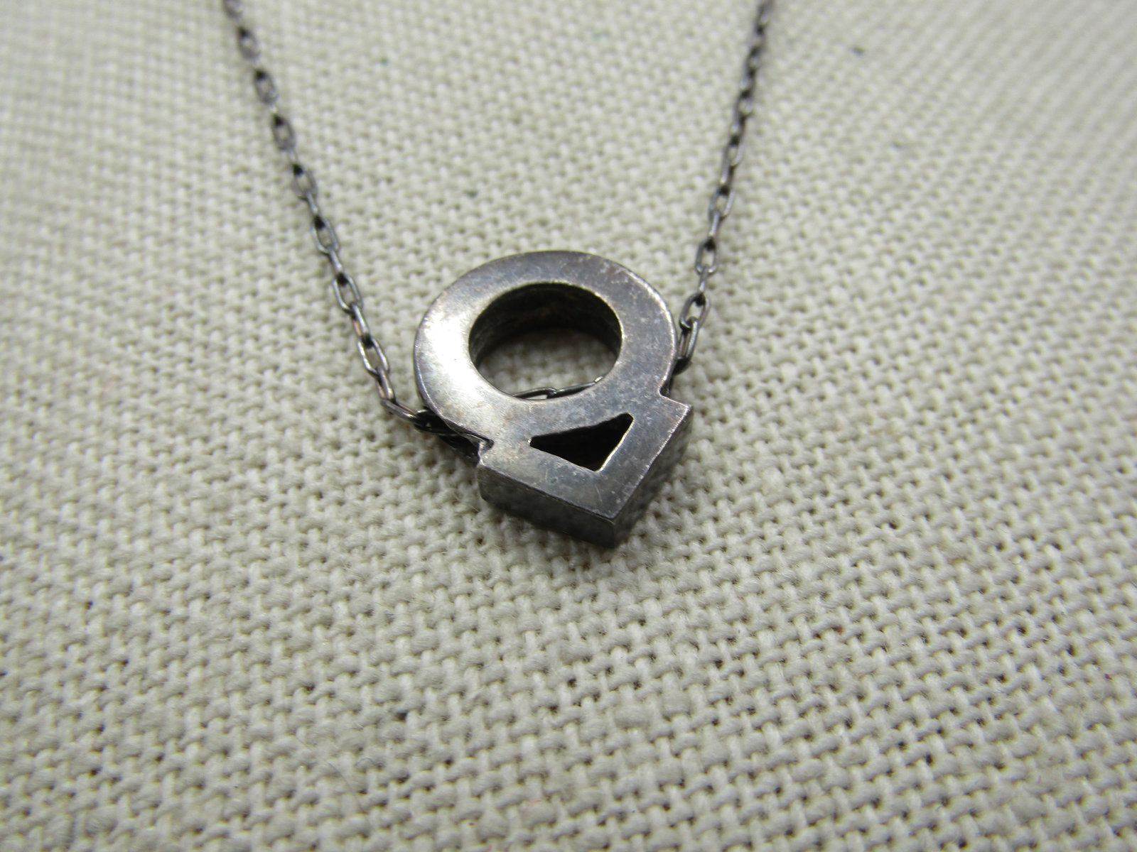 Vintage Circle Arrow Up Necklace 15.25", Mid-Century - 4