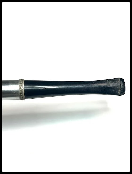 Vintage Silver and Steel Cigar Cutter & Zeus Cigarette Holder - 4