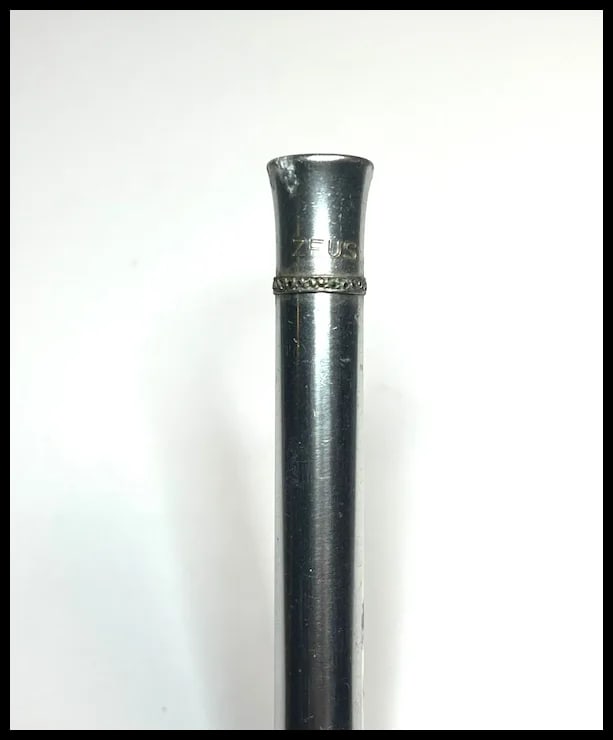 Vintage Silver and Steel Cigar Cutter & Zeus Cigarette Holder - 8