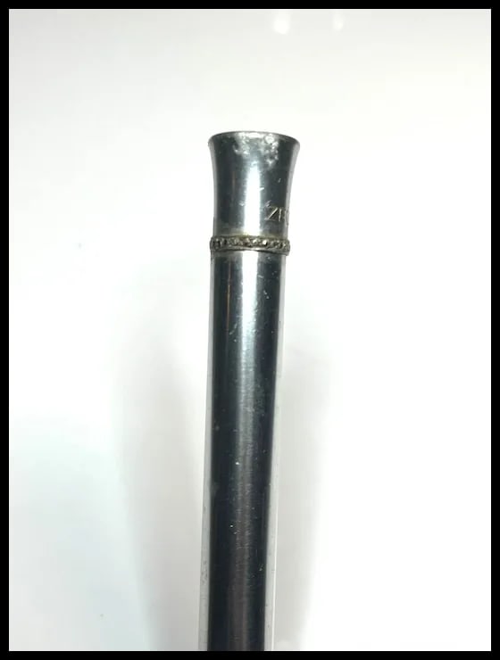 Vintage Silver and Steel Cigar Cutter & Zeus Cigarette Holder - 9