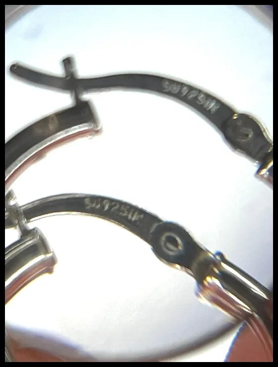 Vintage Double Loop Sterling Silver Hoop Earring - 6