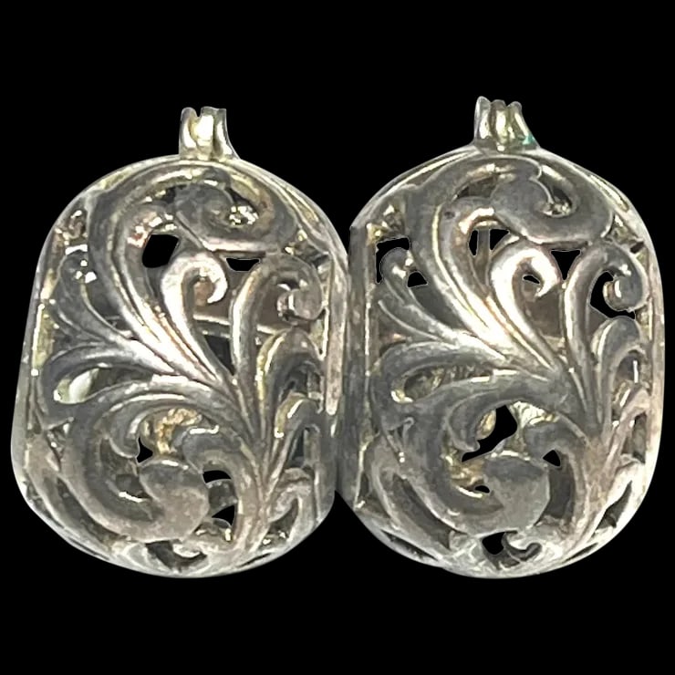 Vintage Ornate Small Hoop Earrings (1 of 5)