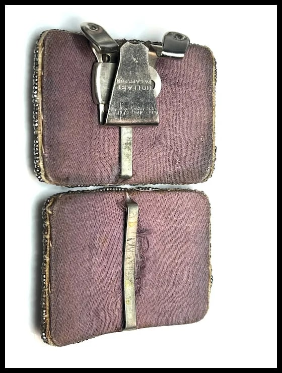 Vintage Beaded Pewter Color Accessories - 6