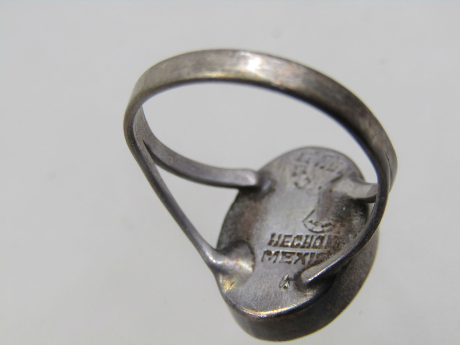 Vintage Sterling Abalone Ring, Sz. 5.5, Mexico, 1960's-1970's - 4