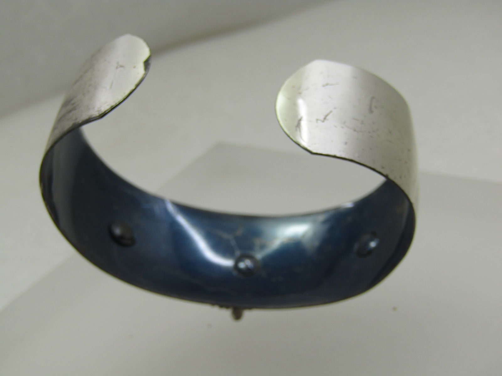 Vintage Southwestern Faux Turquoise Cuff Bracelet, 7", 1960's-1970's - 6