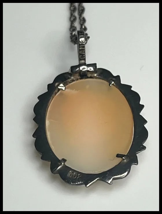 Camex Co Vintage Silver 800 Left- Facing Cameo - 3