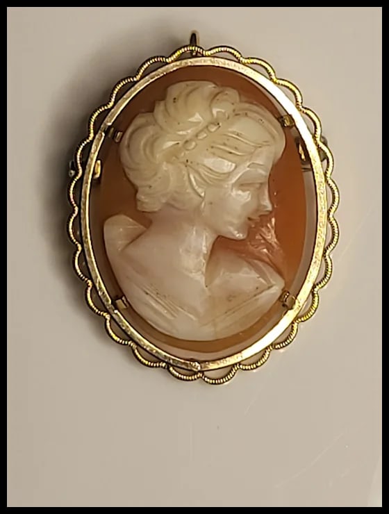 Vintage Cameo Brooch/Pin - 2