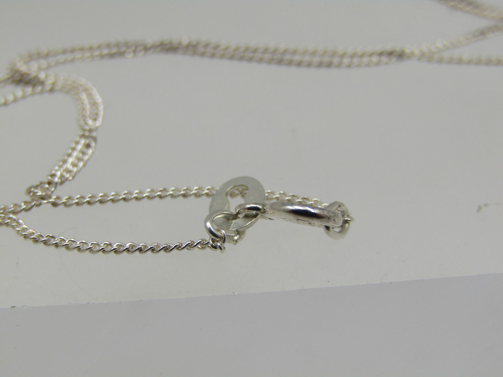 Vintage Sterling White Stone Necklace, Signed Avon, 19" - 6