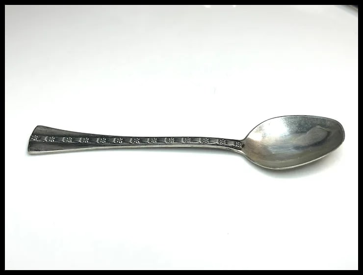 Vintage Ornate Sterling Silver Teaspoon - 3