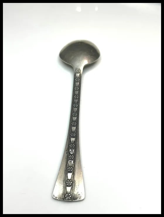 Vintage Ornate Sterling Silver Teaspoon - 5