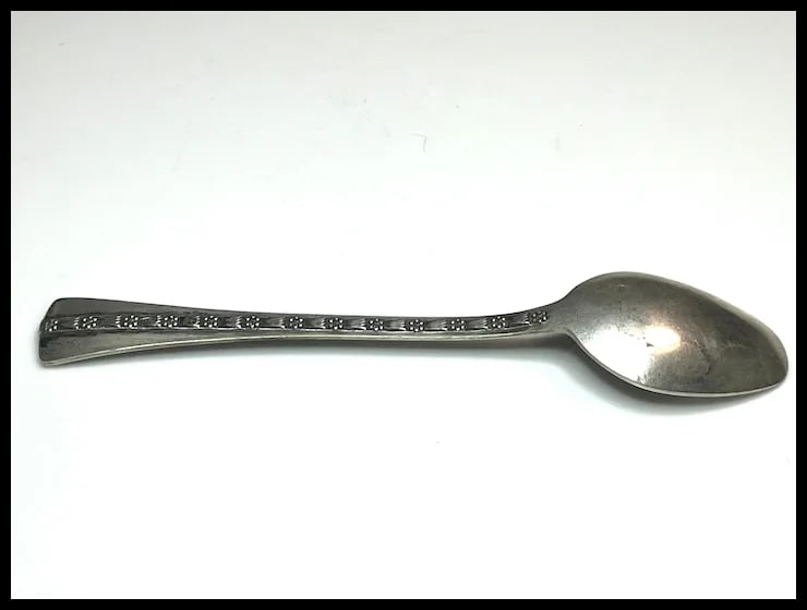 Vintage Ornate Sterling Silver Teaspoon - 6