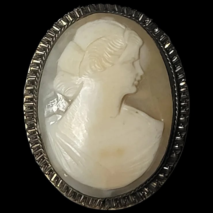Vintage Hand-Carved Shell Cameo Pendant (1 of 5)
