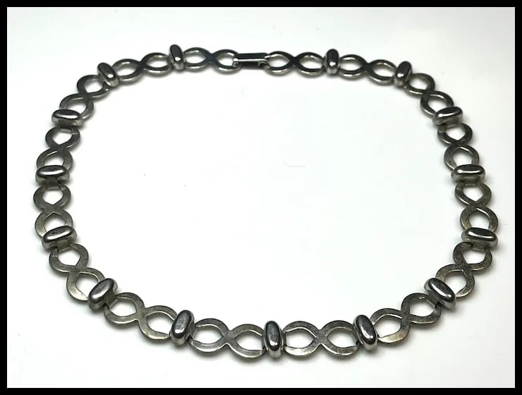 Vintage Dufoe Figure Eight, Eternity, Necklace and Bracelet Set - 5