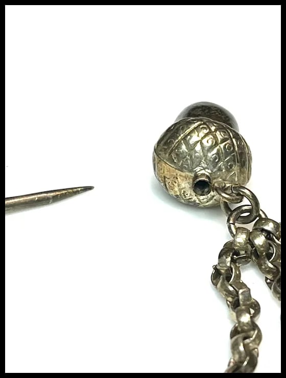 Vintage Acorn Collar/ Cloak Pin - 6