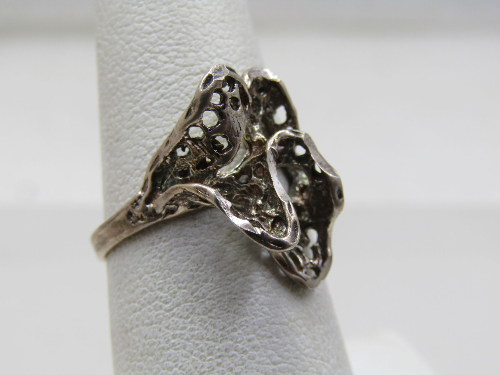 Vintage Sterling Fiigree Mod Ring, Sz. 7, 1960's-1970's - 2