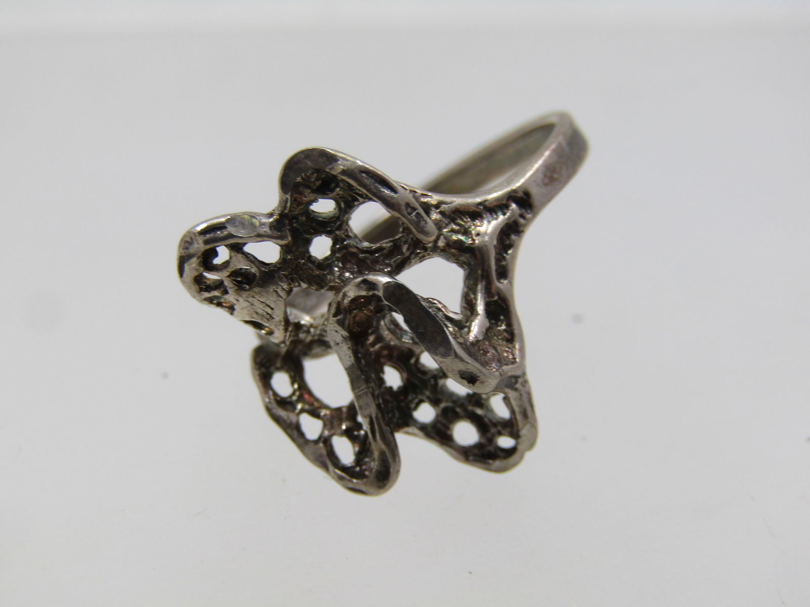 Vintage Sterling Fiigree Mod Ring, Sz. 7, 1960's-1970's - 4