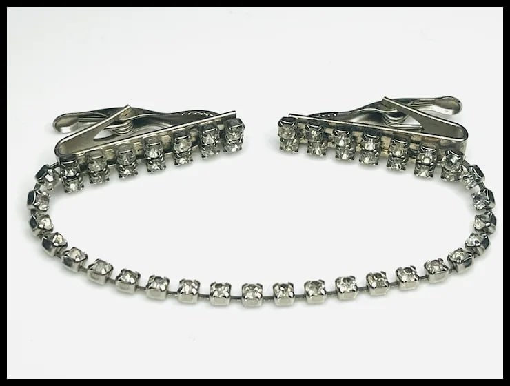Vintage Art Deco Paste/Rhinestone Collar Clip - 2