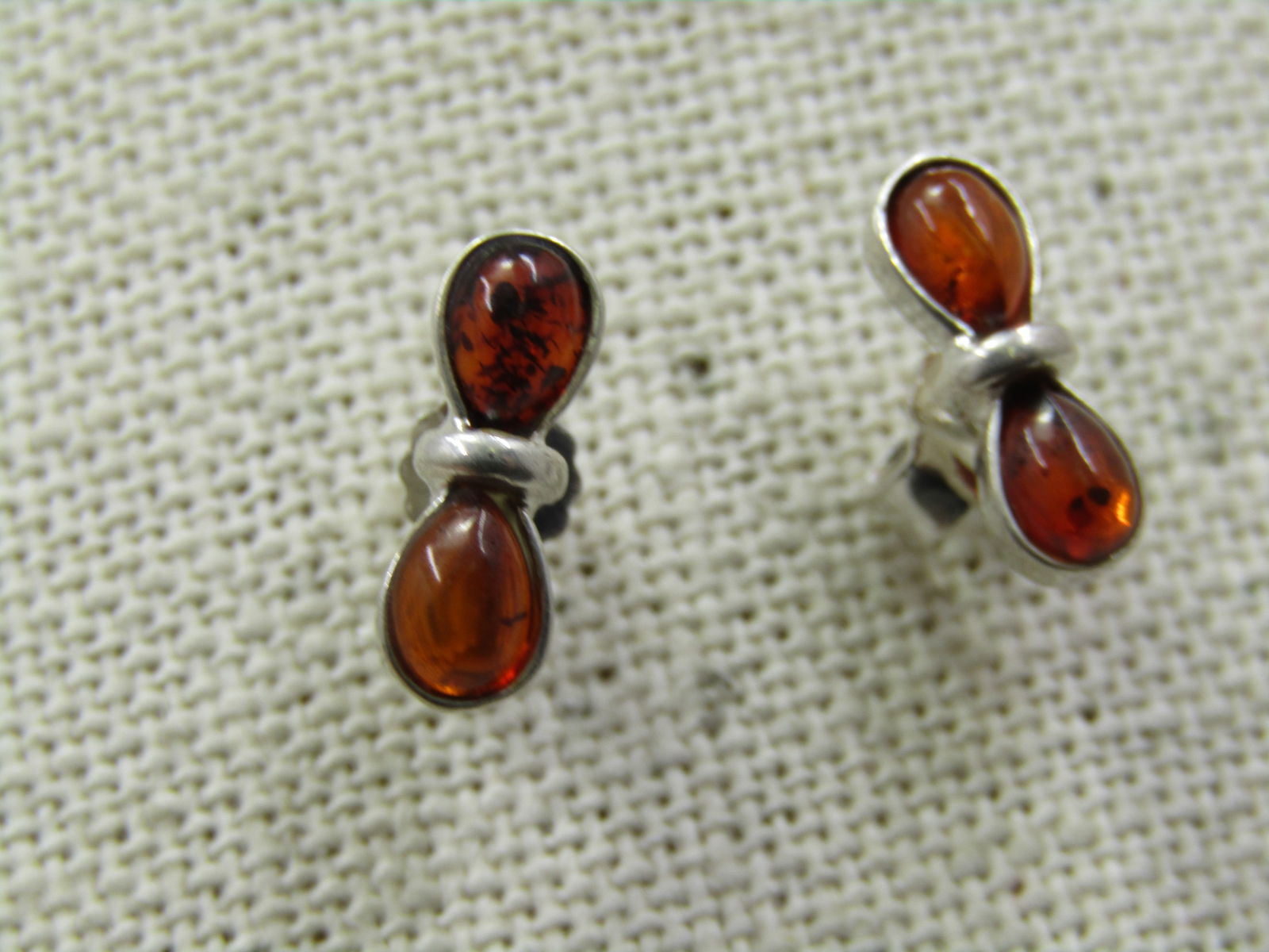 Sterling Silver Amber Pierced Earrings, Figure 8 - 2