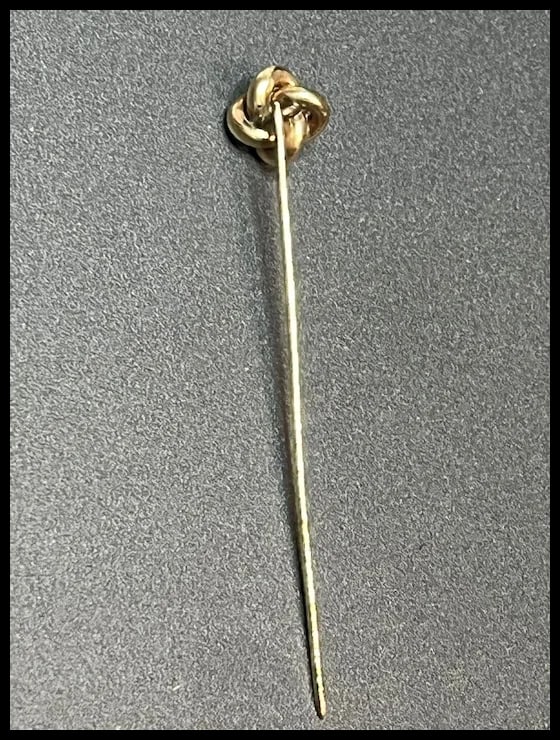 Vintage 10k Gold and Diamond Eternity Stickpin - 6