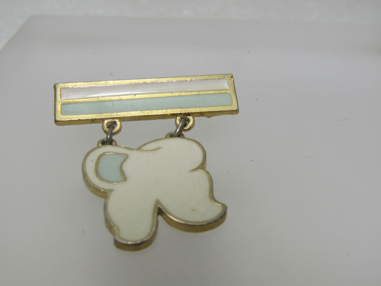 Vintage Enameled Tooth Bravery Brooch /Medal - 3