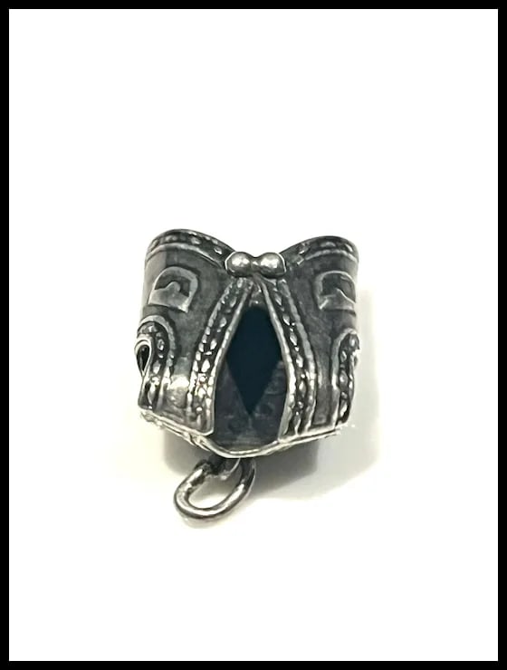 Vintage Sterling Silver Western Vest Charm - 3