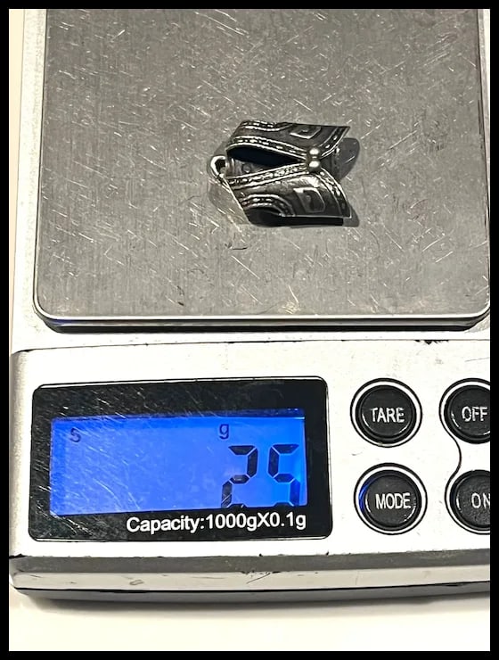 Vintage Sterling Silver Western Vest Charm - 6