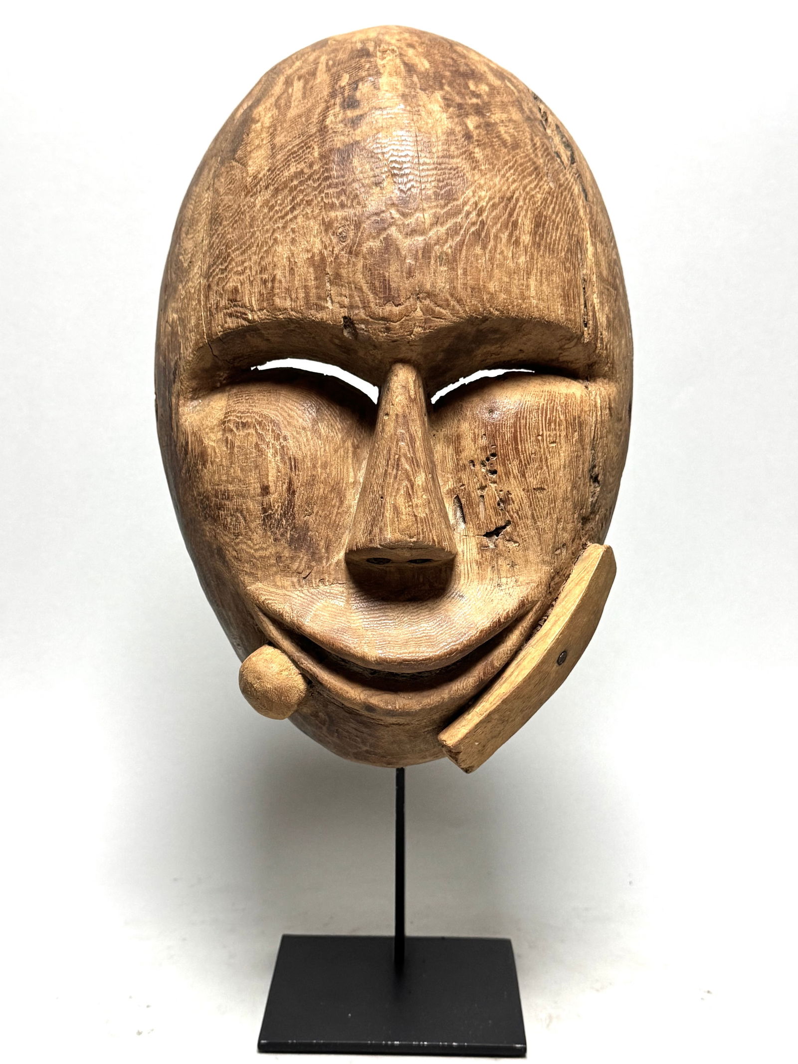 Old Eskimo Carved Wood Dance Mask - Alaska (1 of 8)