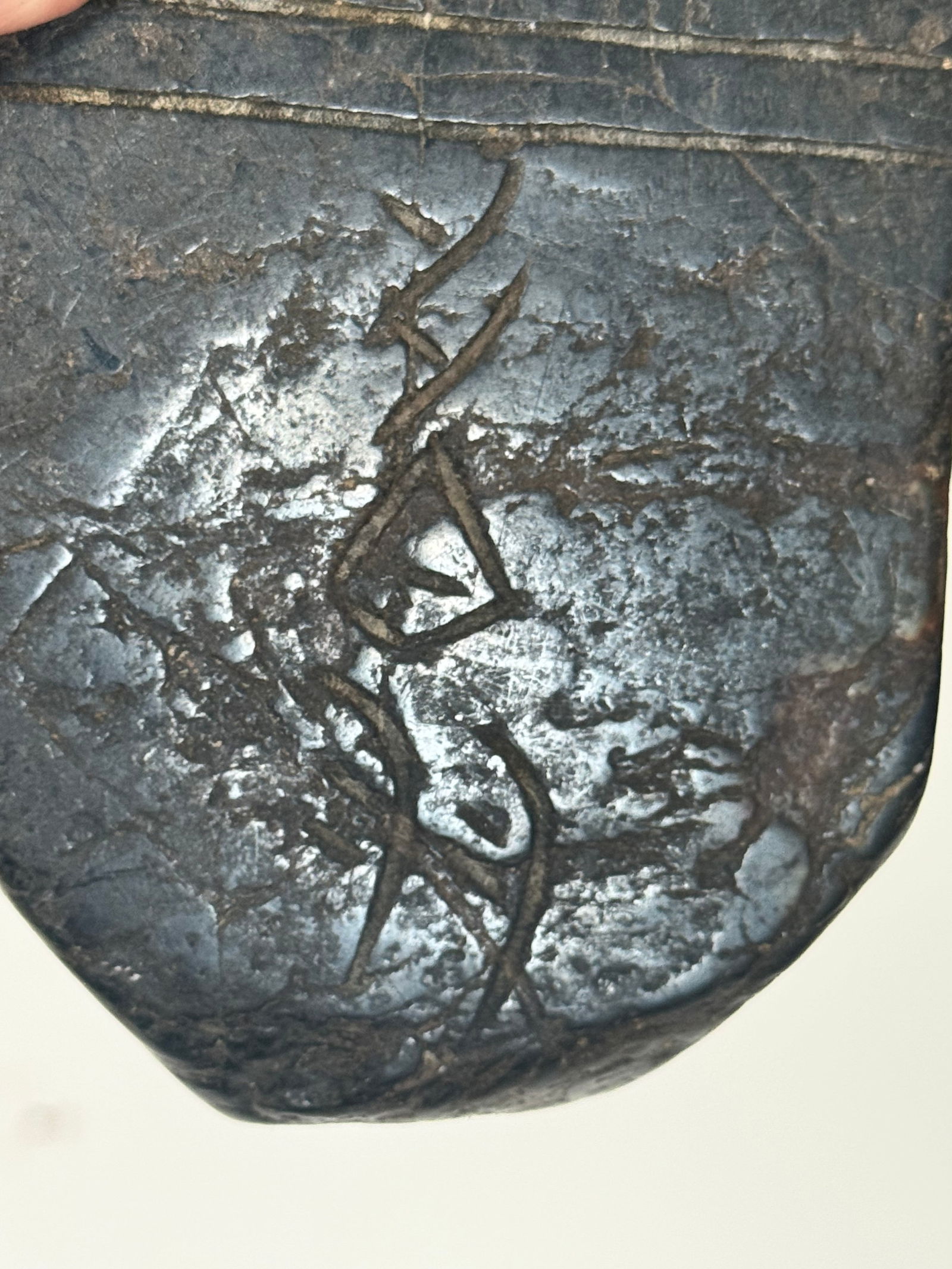 Ancient Dark-Green Jade HongShan Culture amulet, China - 11