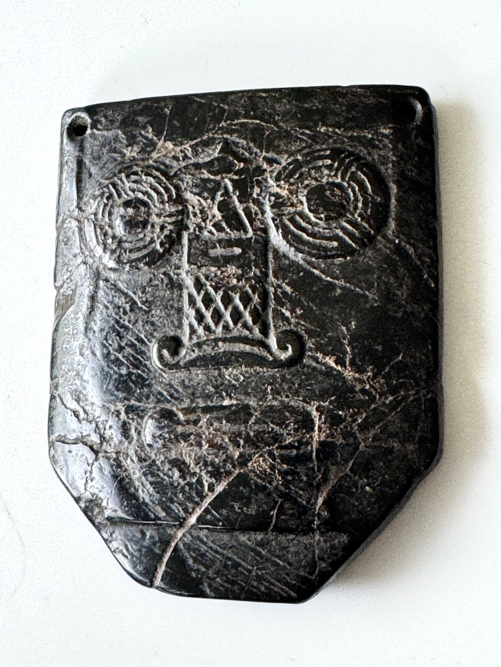 Ancient Dark-Green Jade HongShan Culture amulet, China (1 of 11)