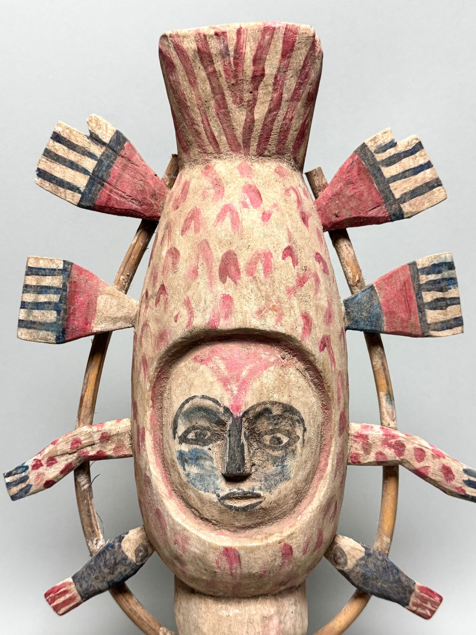 YUA Fish Mask made by the Yupik INUIT People who live on the West Coast of Alaska. - 5