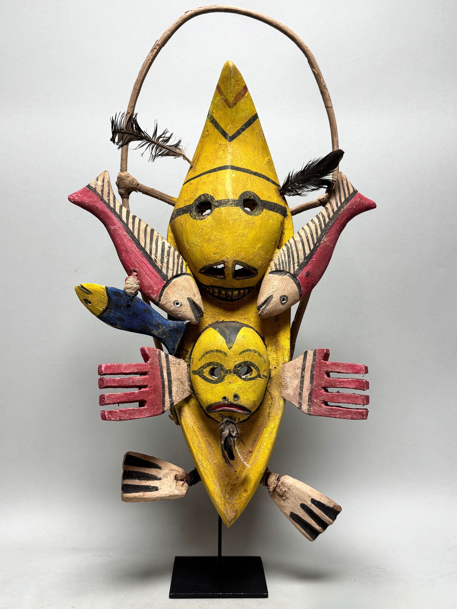 Inuit Eskimo Mask Alaska -Yupik: Title: Inuit Eskimo Mask Alaska -Yupik Description: In the Arctic regions of North America, called Inuit Nunangat, lives the Inuit people, related to the Yupit, Yupiks, from Alaska and Siberia. The