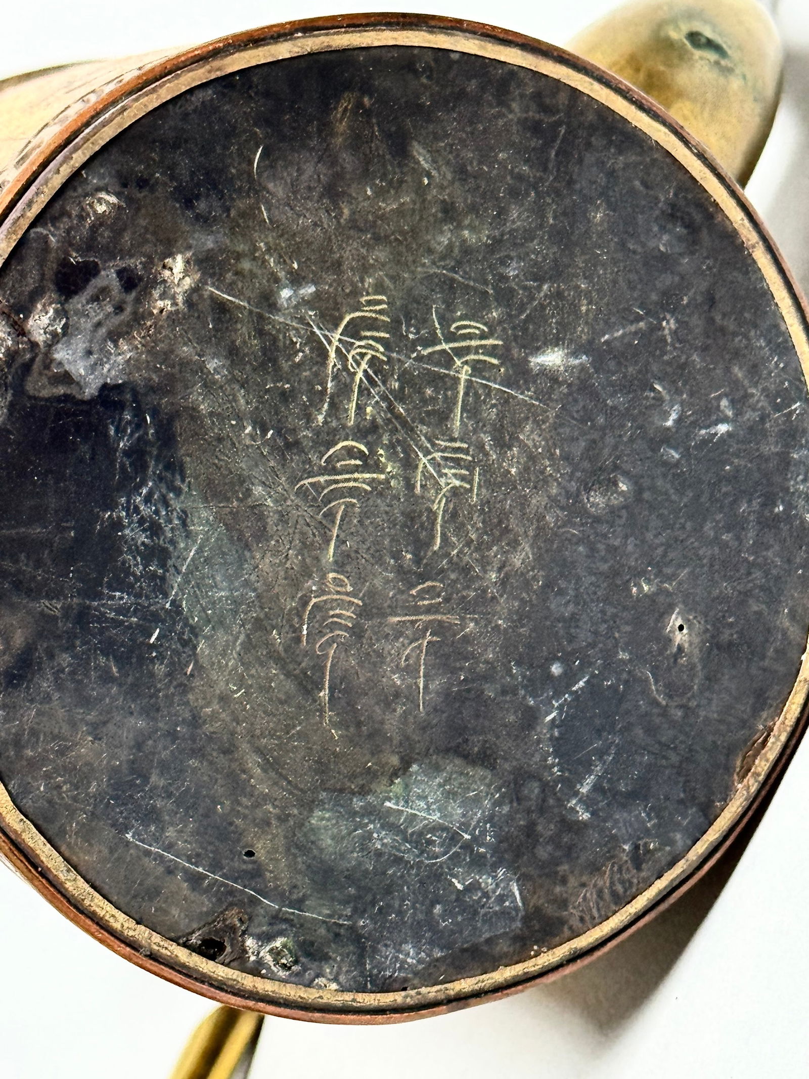 2 Old Chinese Theepots made of bone and brass 1950 - 12