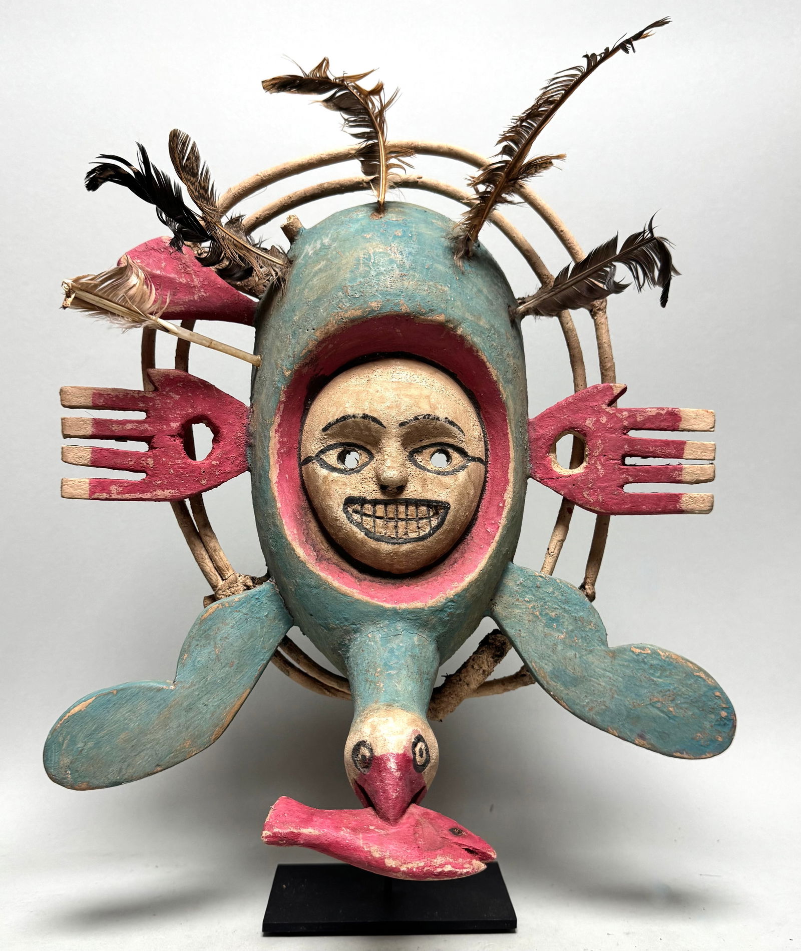 Inuit Eskimo Mask Alaska -Yupik: Title: Inuit Eskimo Mask Alaska -Yupik Description: In the Arctic regions of North America, called Inuit Nunangat, lives the Inuit people, related to the Yupit, Yupiks, from Alaska and Siberia. The