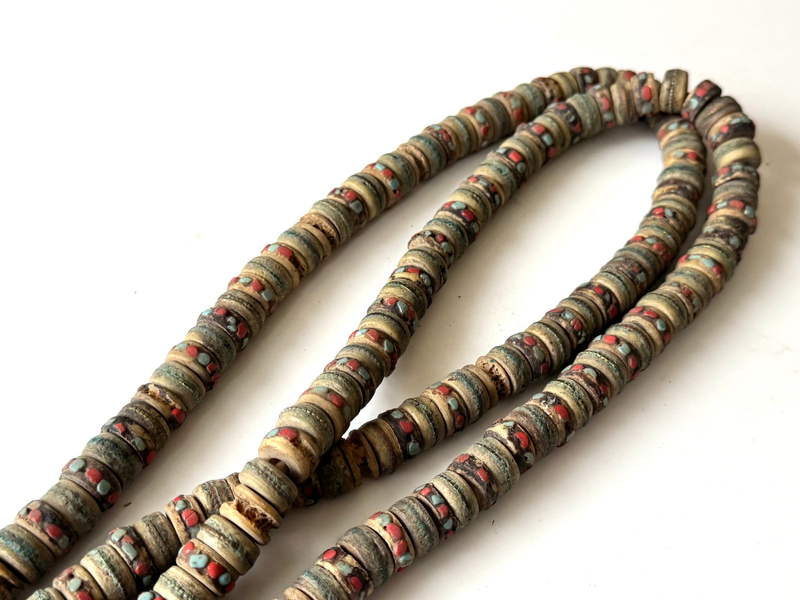 Buddhist rosary/Prayer Beads necklace - Yak bone - Nepal - second half 20th century - 10
