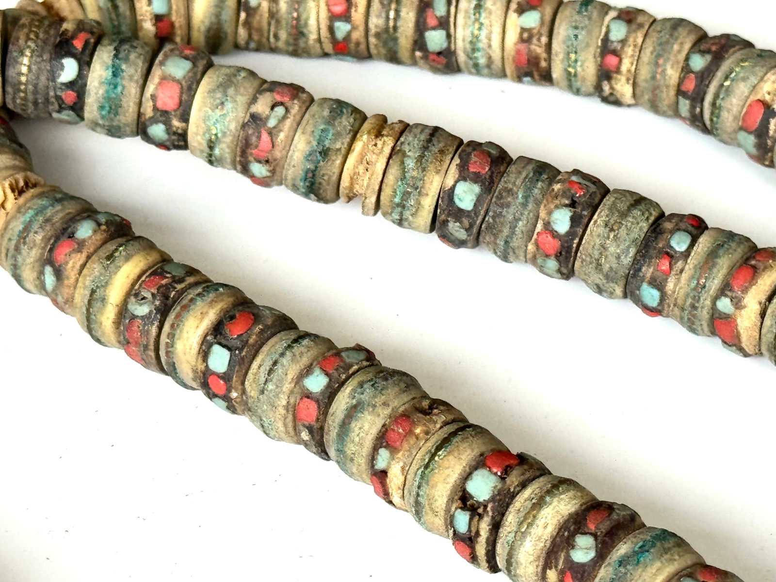 Buddhist rosary/Prayer Beads necklace - Yak bone - Nepal - second half 20th century - 3