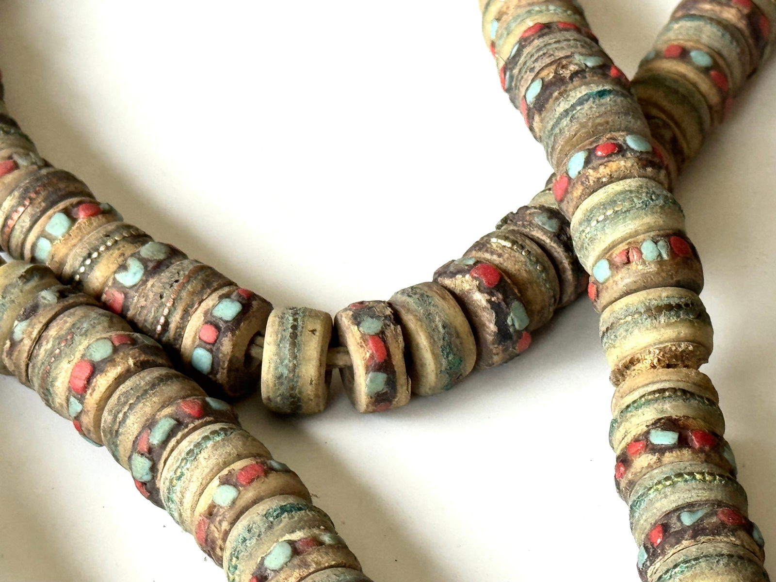 Buddhist rosary/Prayer Beads necklace - Yak bone - Nepal - second half 20th century - 4