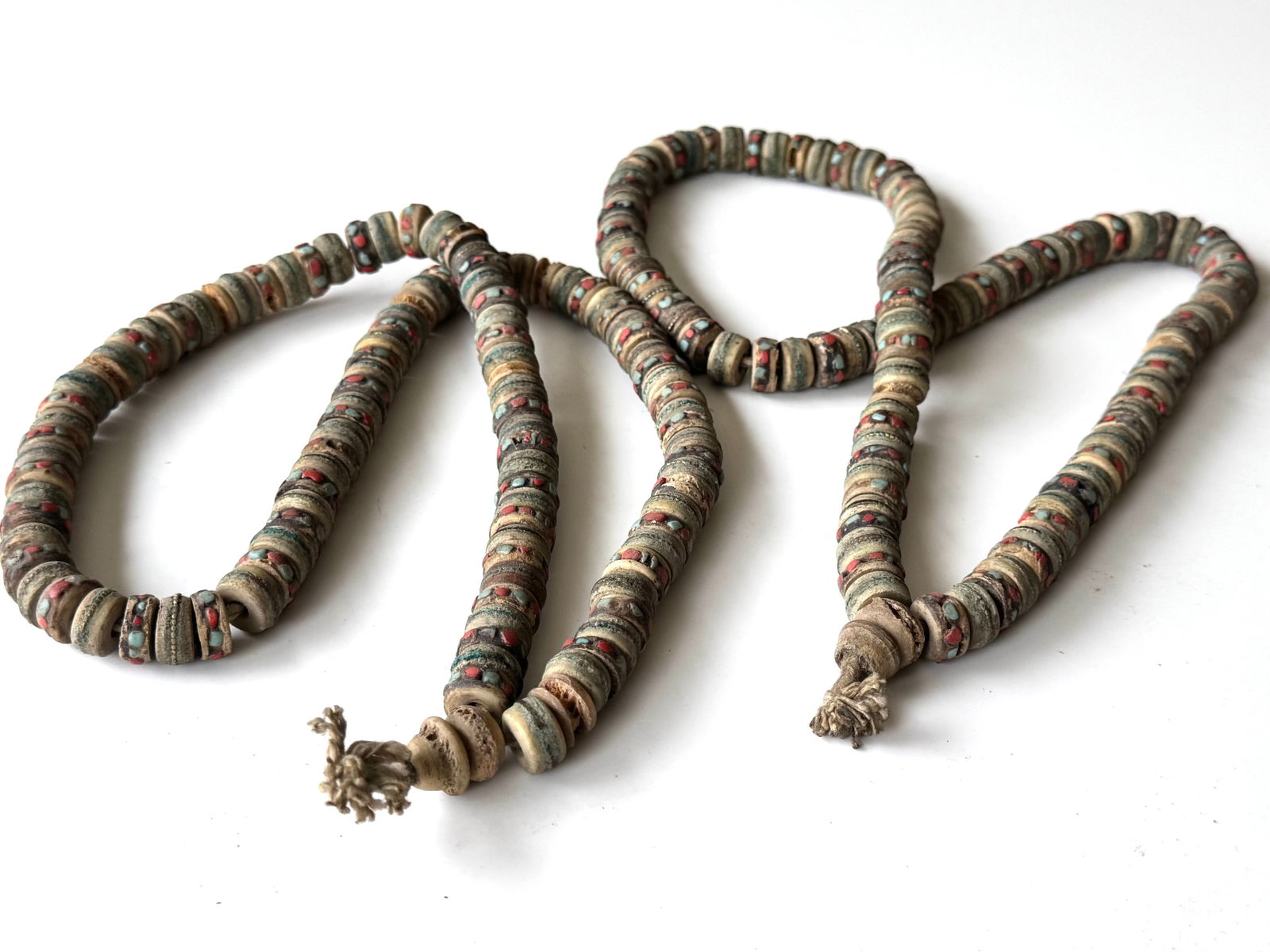 Buddhist rosary/Prayer Beads necklace - Yak bone - Nepal - second half 20th century - 7