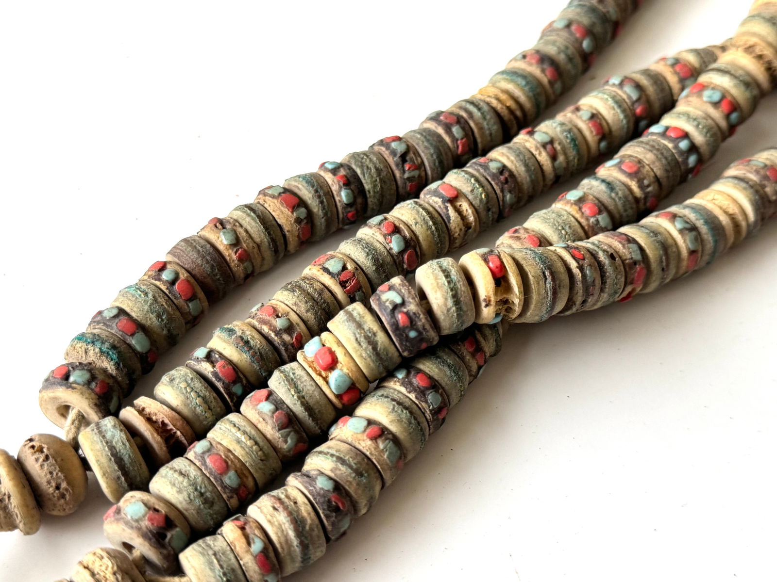 Buddhist rosary/Prayer Beads necklace - Yak bone - Nepal - second half 20th century - 9