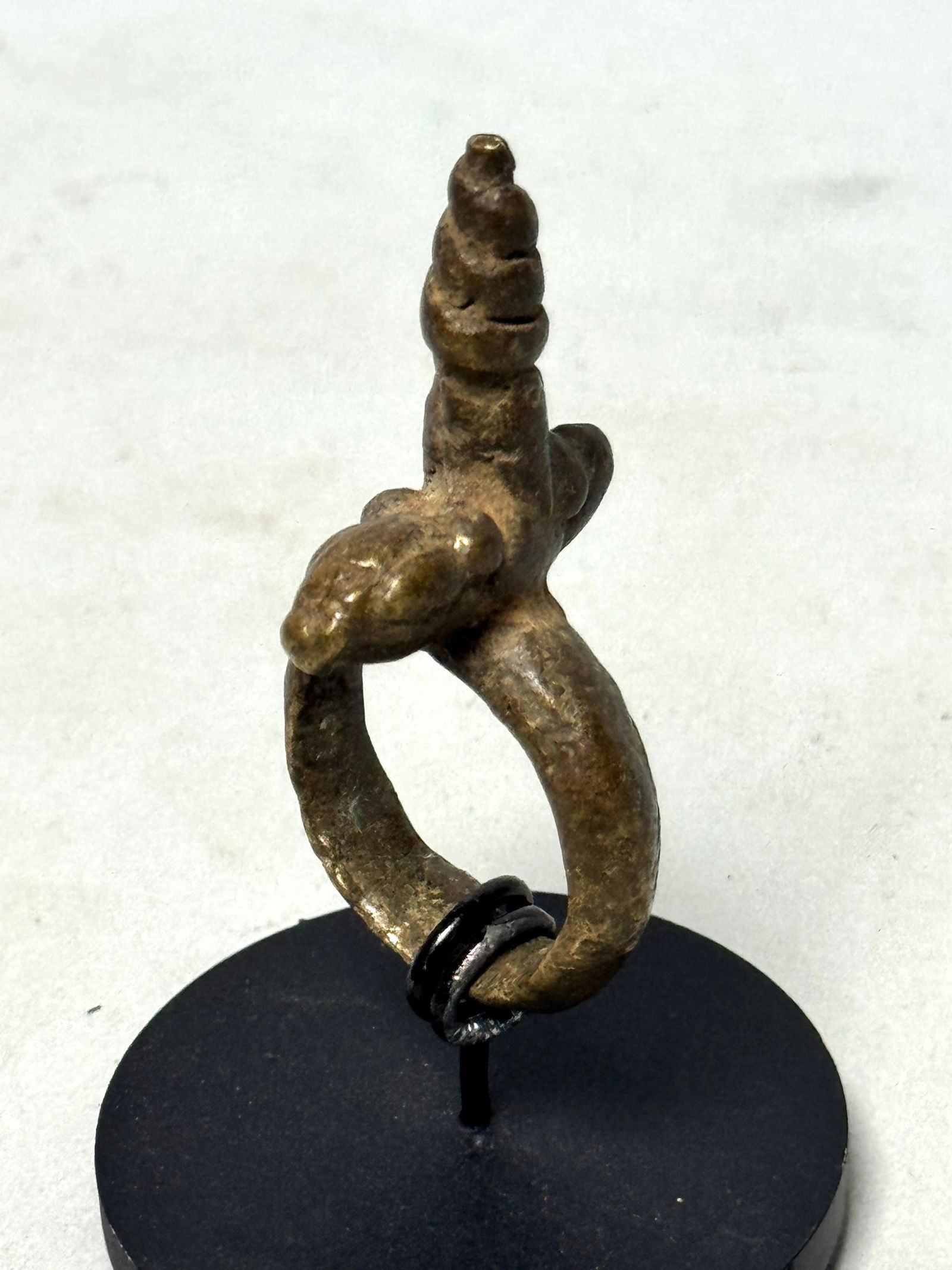 Bague Sao ring bronze - Africa incl stand - 4