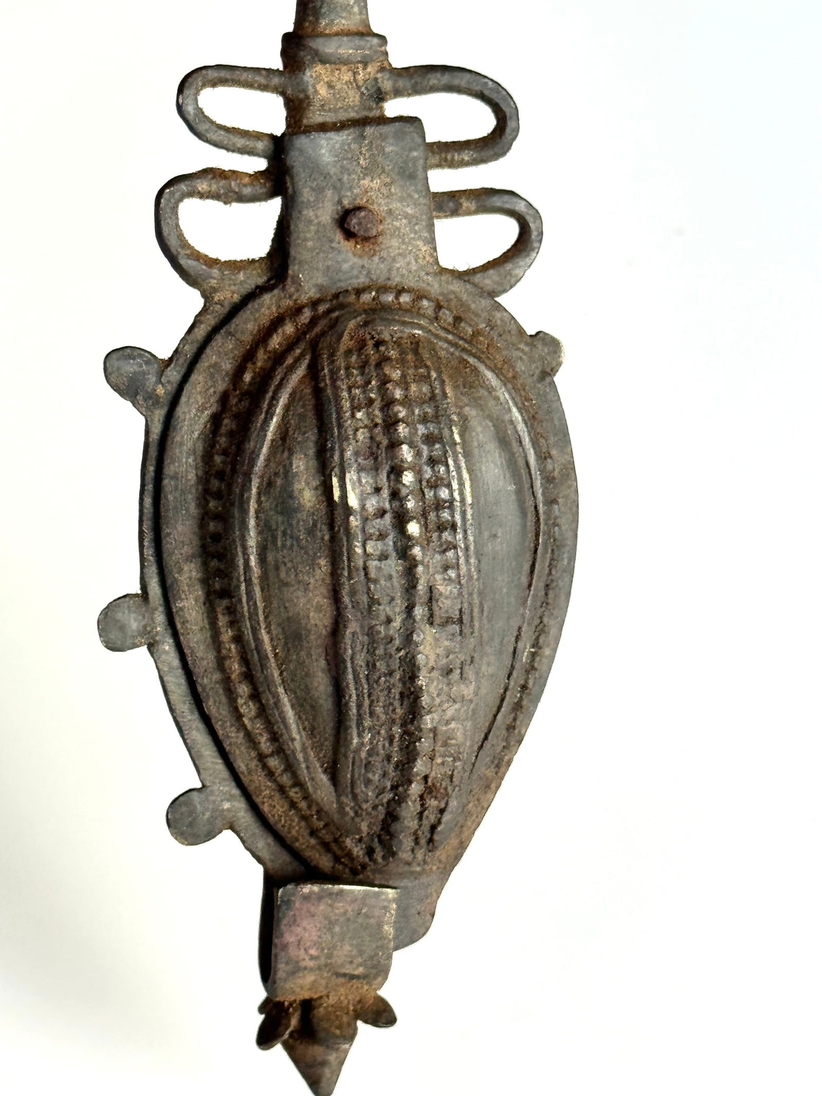 Antique Indian Bronze Ajal Kohl Container - 5