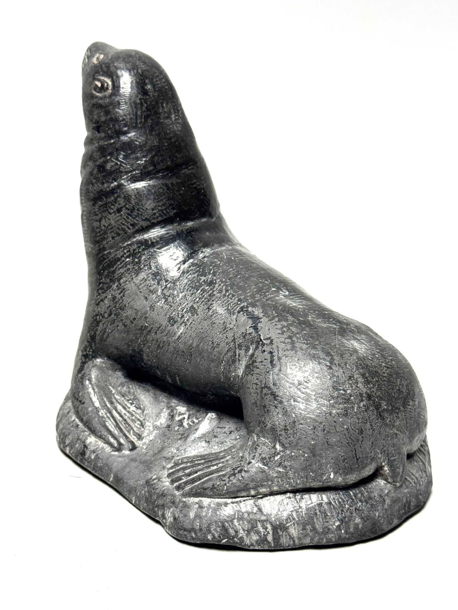 INUIT - 2 Sculptures by Edmund Wolf Jr. stone Impressions - Canada - 11