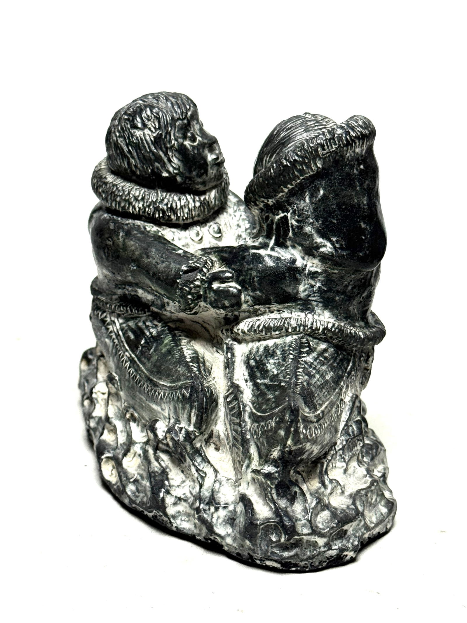 INUIT - 2 Sculptures by Edmund Wolf Jr. stone Impressions - Canada - 5