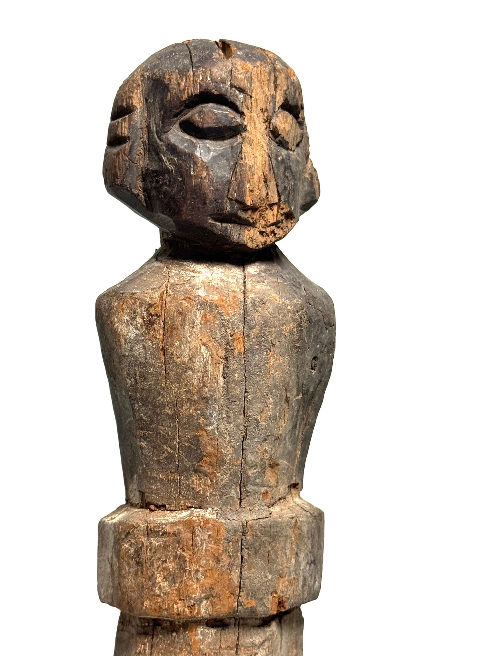 Woman figurine original Old Hand Carved - India - 2