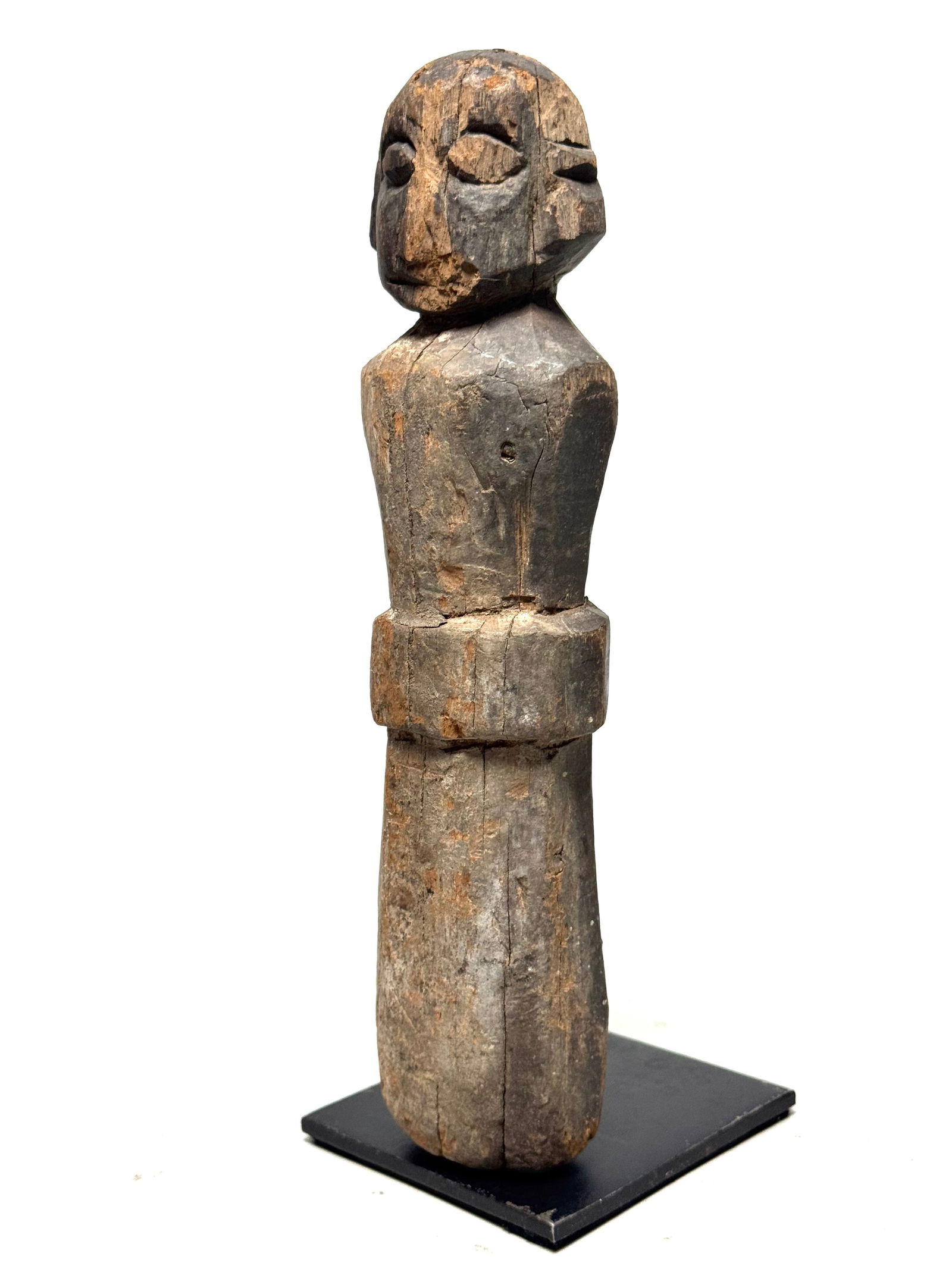 Woman figurine original Old Hand Carved - India - 4