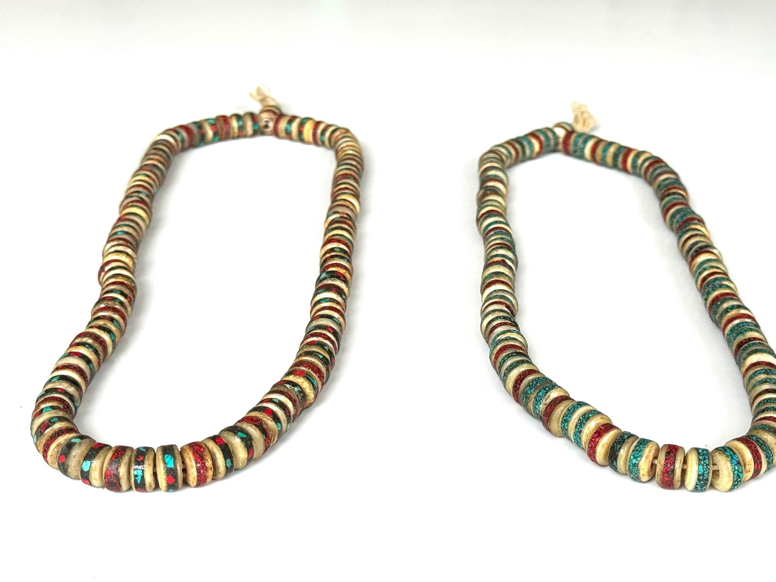 Buddhist Rosary / Prayer Beads Necklace - Turquoise & Red Beads - Nepal - Second Half 20th Century - 10