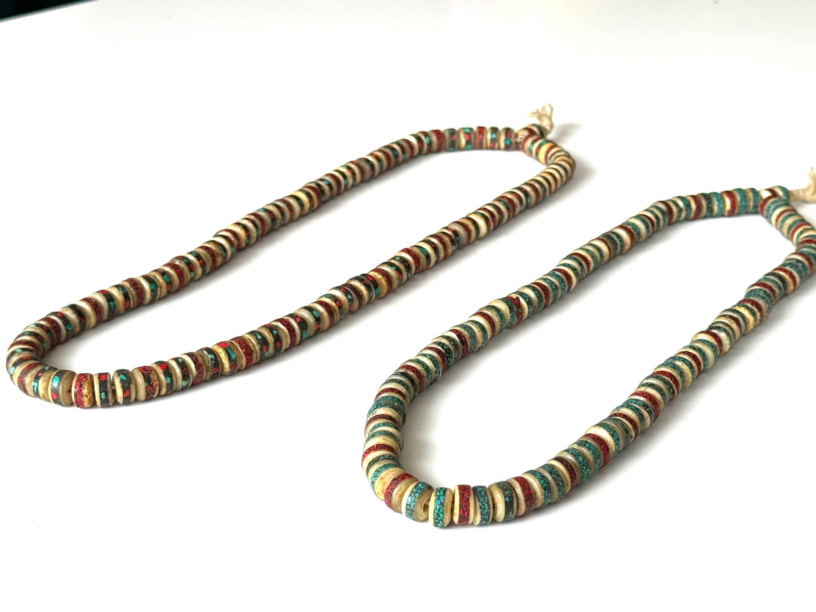 Buddhist Rosary / Prayer Beads Necklace - Turquoise & Red Beads - Nepal - Second Half 20th Century - 11