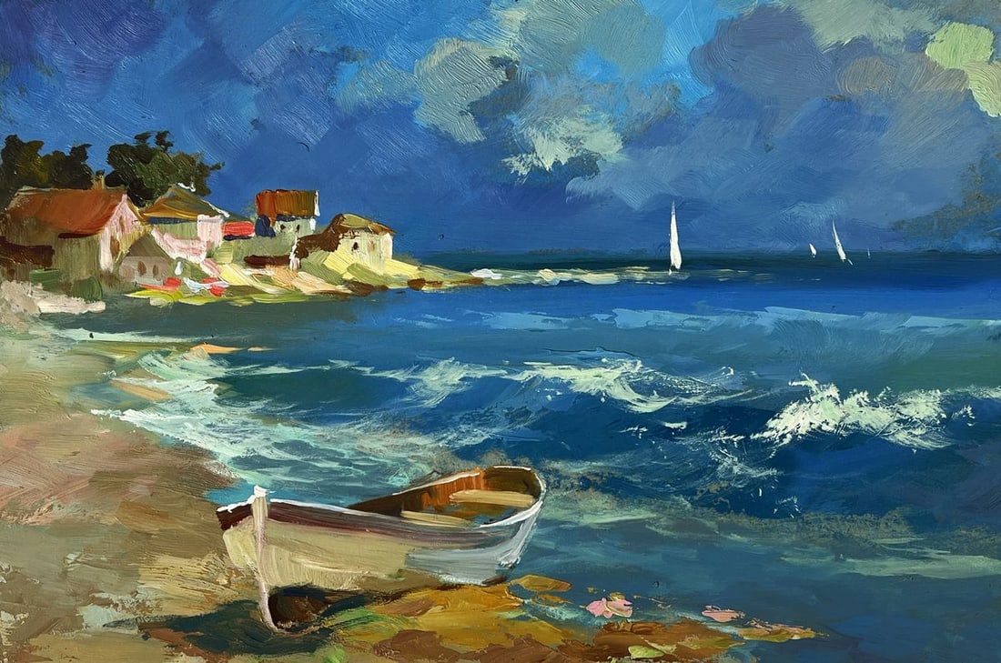 Oil painting Morning seashore Yuriy Suprunchuk (1 of 11)