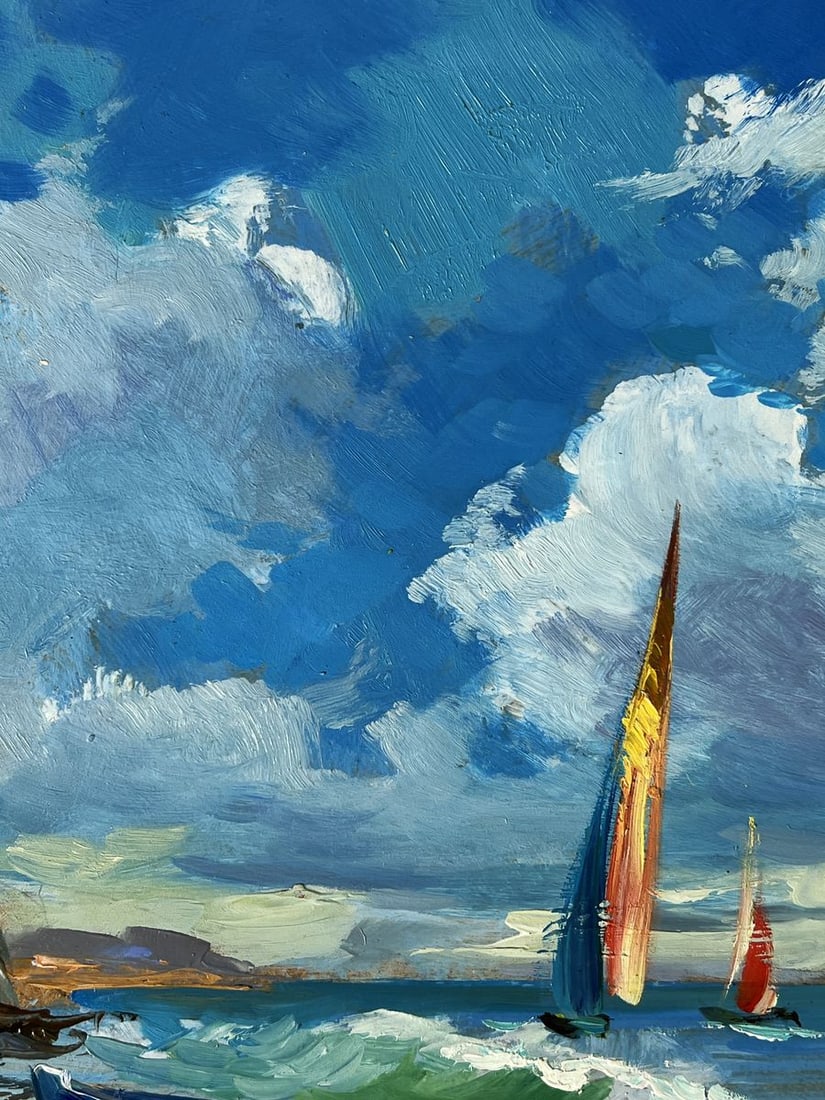 Oil painting Sailboats are sailing in the sea Yuriy Suprunchuk - 5