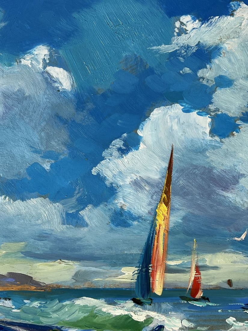 Oil painting Sailboats are sailing in the sea Yuriy Suprunchuk - 6