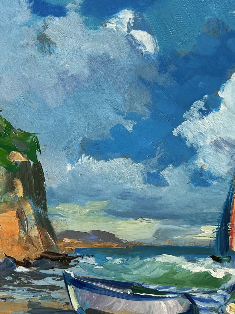 Oil painting Sailboats are sailing in the sea Yuriy Suprunchuk - 8